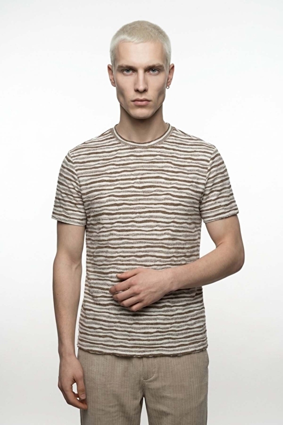 Loft Erkek Tişört LF2042486 DBG Koyu bej Loft Erkek Tişört LF2042486 DBG Koyu bej