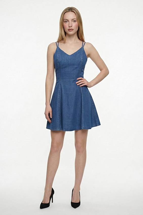 Loft Kadın Elbise LF2043104 Denım Loft Kadın Elbise LF2043104 Denım