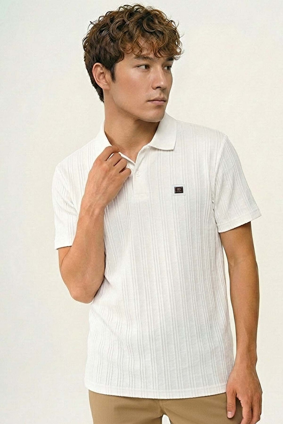 Loft Erkek Polo Yaka Tişört LF2043431 OFW Kırık beyaz Loft Erkek Polo Yaka Tişört LF2043431 OFW Kırık beyaz