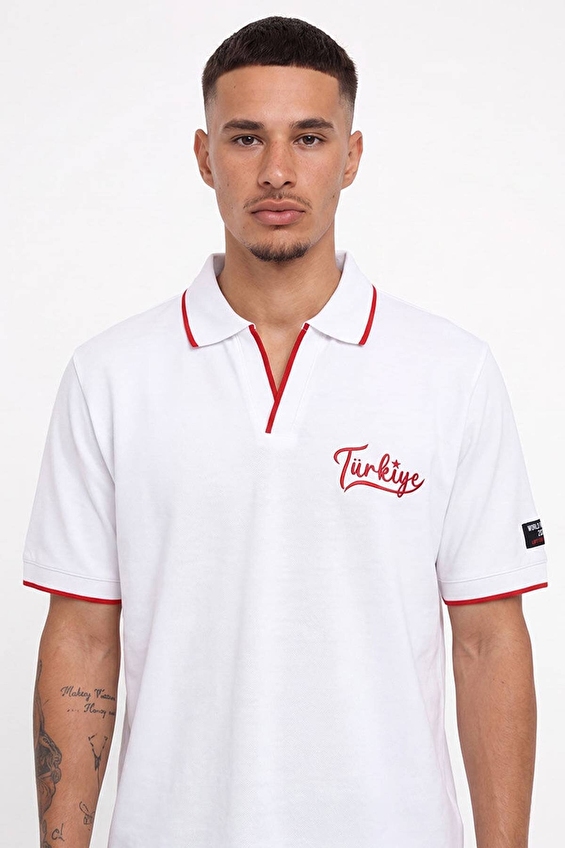 Loft Erkek Polo Yaka Tişört LF2045233 WHT Beyaz Loft Erkek Polo Yaka Tişört LF2045233 WHT Beyaz