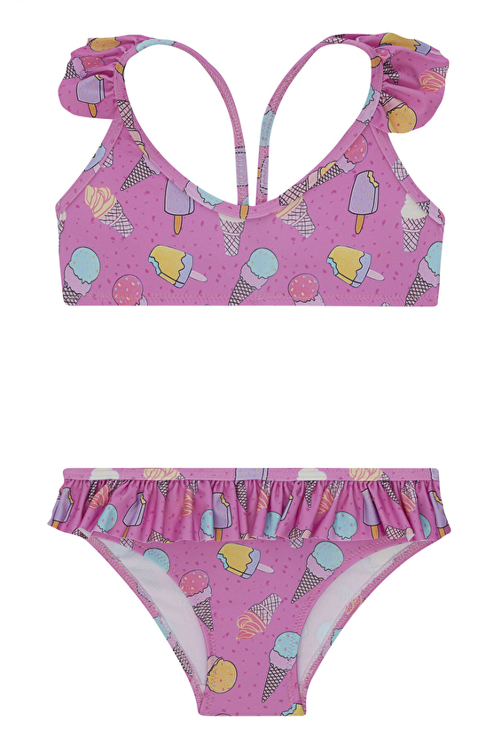 Slipstop Kız Çocuk Bikini Takımı GLACE BIKINI Renkli