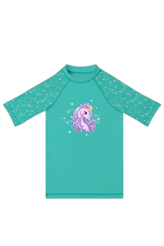 Slipstop Kız Çocuk T shirt Mayo BELLISSIMA T SHIRT Renkli