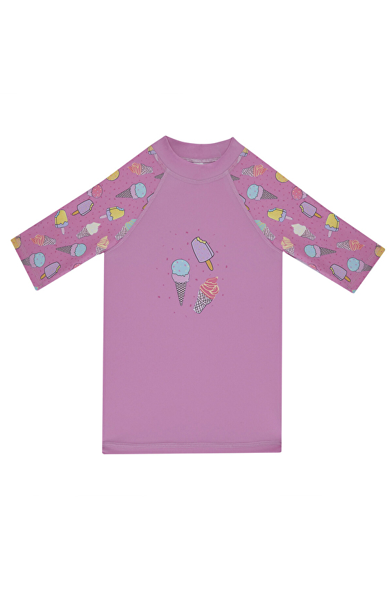 Slipstop Kız Çocuk T shirt Mayo GLACE T SHIRT Renkli