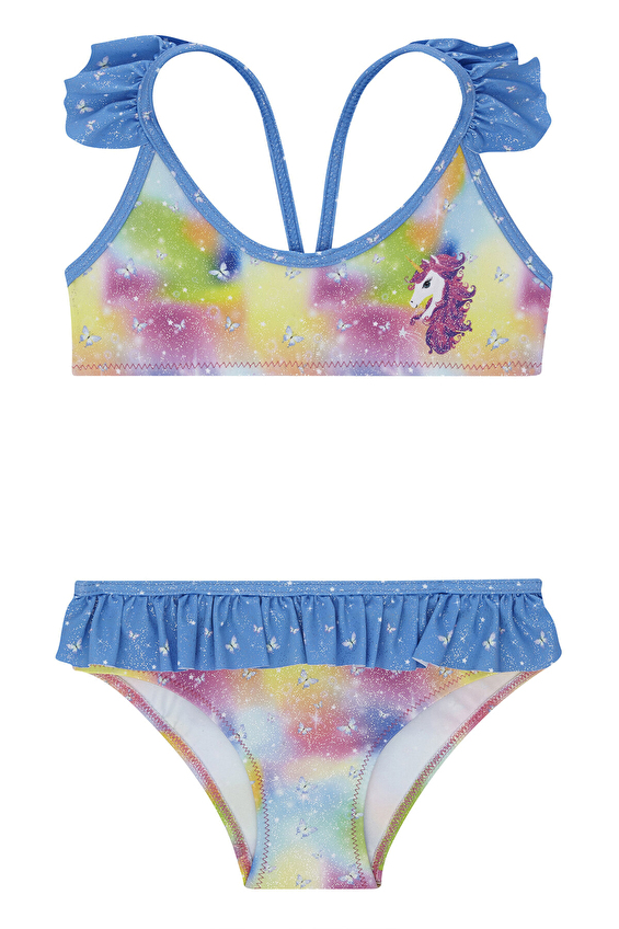 Slipstop Kız Çocuk Bikini Takım Pammy Renkli