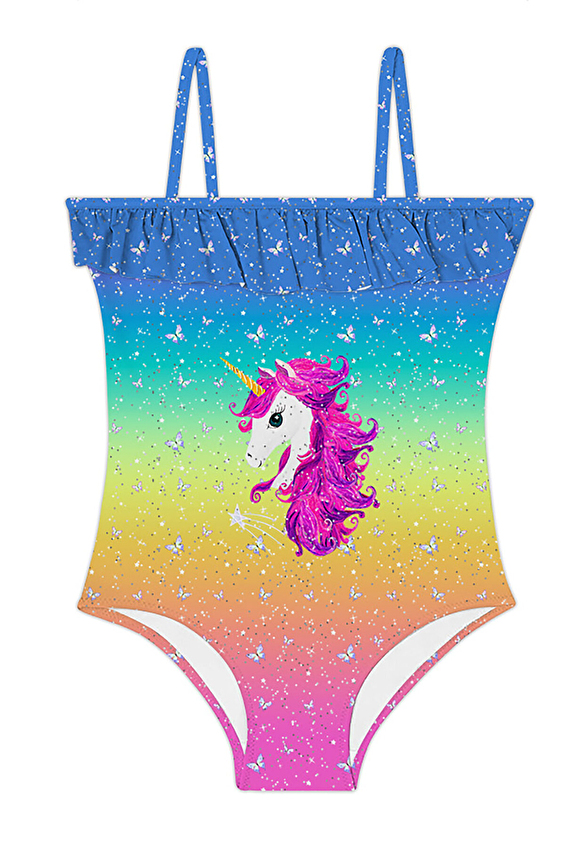 Slipstop Kız Çocuk Mayo PAMMY SWIMSUIT Renkli