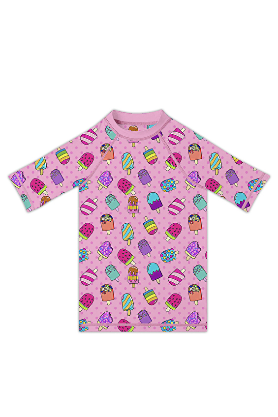 Slipstop Kız Çocuk T shirt Mayo FRUTTI T SHIRT Renkli
