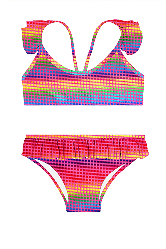 Slipstop Kız Çocuk Bikini Takımı KENDALL JUNIOR BIKINI Renkli