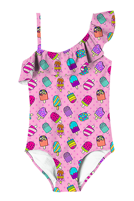 Slipstop Kız Çocuk Mayo FRUTTI SWIMSUIT Renkli