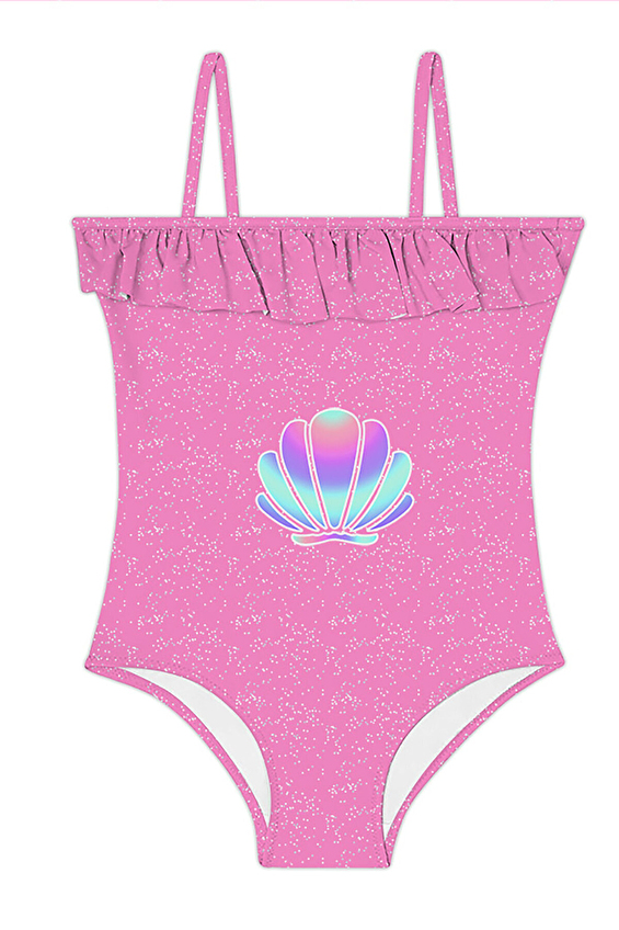 Slipstop Kız Çocuk Mayo MISS SWIMSUIT Renkli