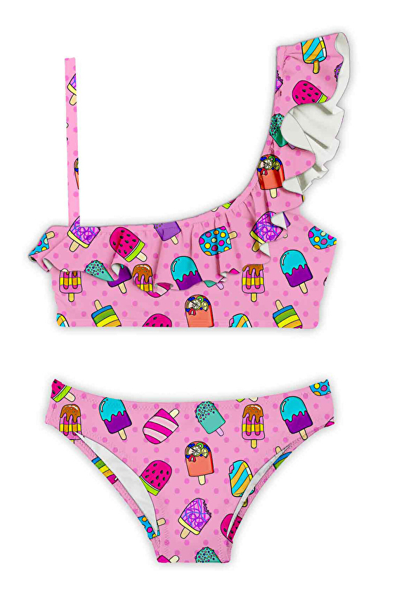 Slipstop Kız Çocuk Bikini Takımı FRUTTI BIKINI Renkli