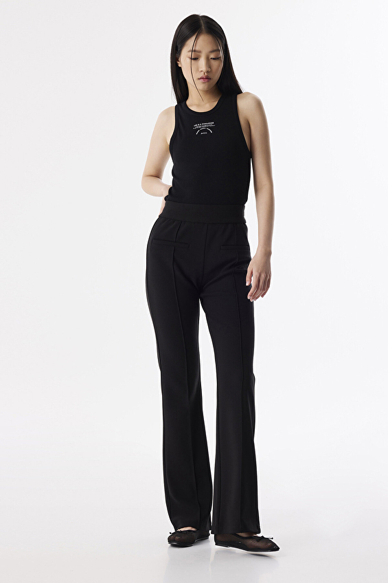 Twist Flare Fit Örme Tam Boy Paça Kadın İpekyol Pantolon TS1250003078 Siyah Twist Flare Fit Örme Tam Boy Paça Kadın İpekyol Pantolon TS1250003078 Siyah