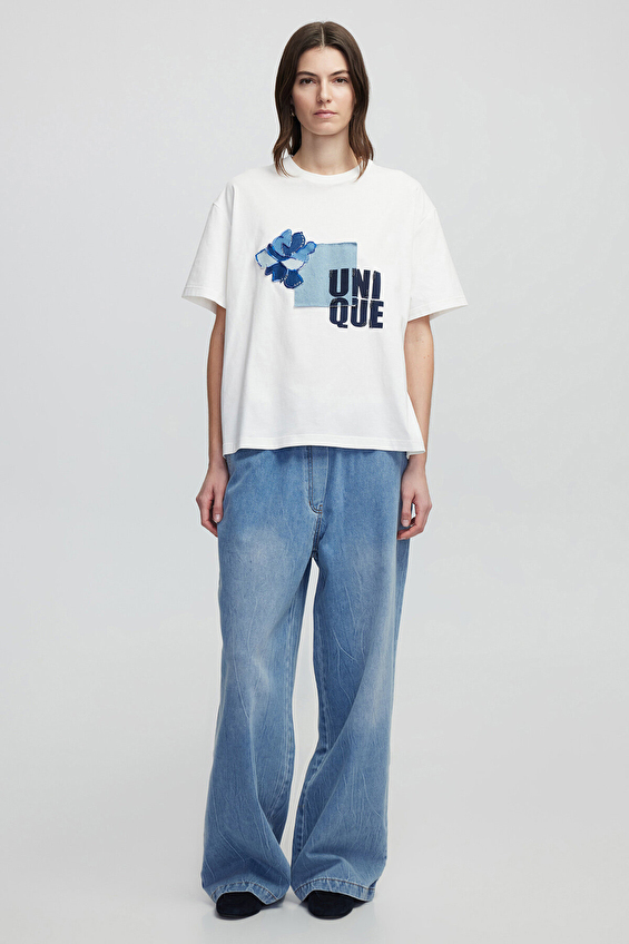 İpekyol Kadın Tişört IS1250070058 Beyaz İpekyol Kadın Tişört IS1250070058 Beyaz