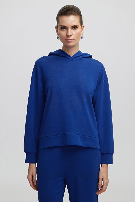 İpekyol Kadın Sweatshirt IS1250091021 Mavi İpekyol Kadın Sweatshirt IS1250091021 Mavi