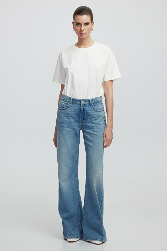 İpekyol Palazzo Fit Denim Fermuar Kapama Tam Boy Paça Kadın Kot Pantolon IS1250018016 Indıgo İpekyol Palazzo Fit Denim Fermuar Kapama Tam Boy Paça Kadın Kot Pantolon IS1250018016 Indıgo