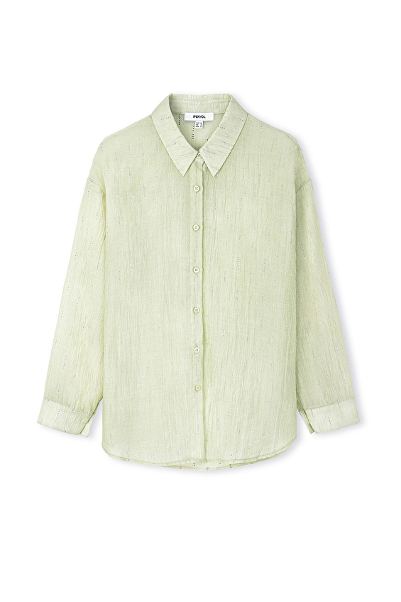 İpekyol Regular Fit Relax Fit Gömlek Yaka Düğme Kapama Düşük Omuz Kadın Gömlek IS1250025181 Yeşil İpekyol Regular Fit Relax Fit Gömlek Yaka Düğme Kapama Düşük Omuz Kadın Gömlek IS1250025181 Yeşil