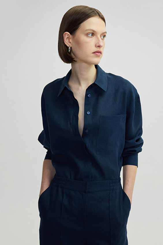 İpekyol Kadın Bluz IS1250025236 Lacivert İpekyol Kadın Bluz IS1250025236 Lacivert