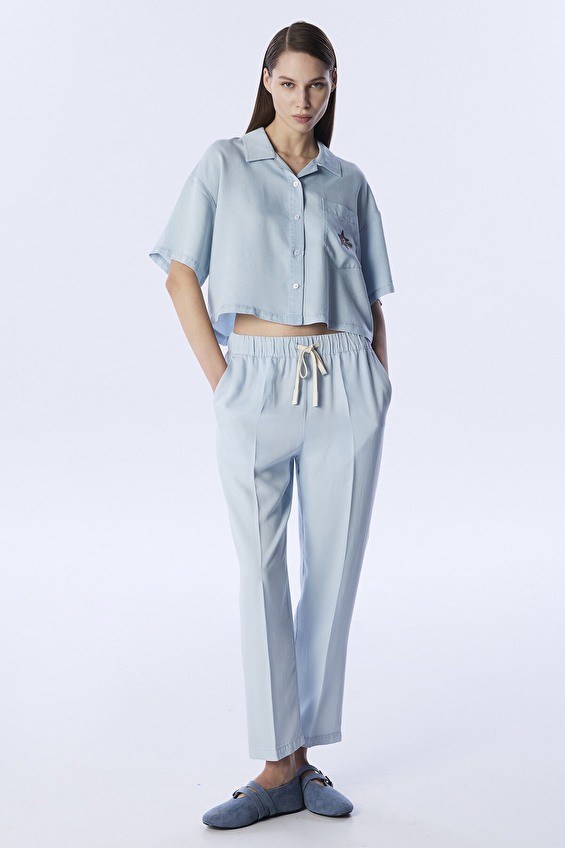 Twist Tam Boy Paça Yüksek Bel Carrot Fit Kadın Pantolon TS1250003233 Indıgo Twist Tam Boy Paça Yüksek Bel Carrot Fit Kadın Pantolon TS1250003233 Indıgo