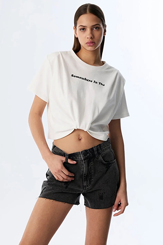 Twist Kadın Tişört TS1250070244 Beyaz Twist Kadın Tişört TS1250070244 Beyaz