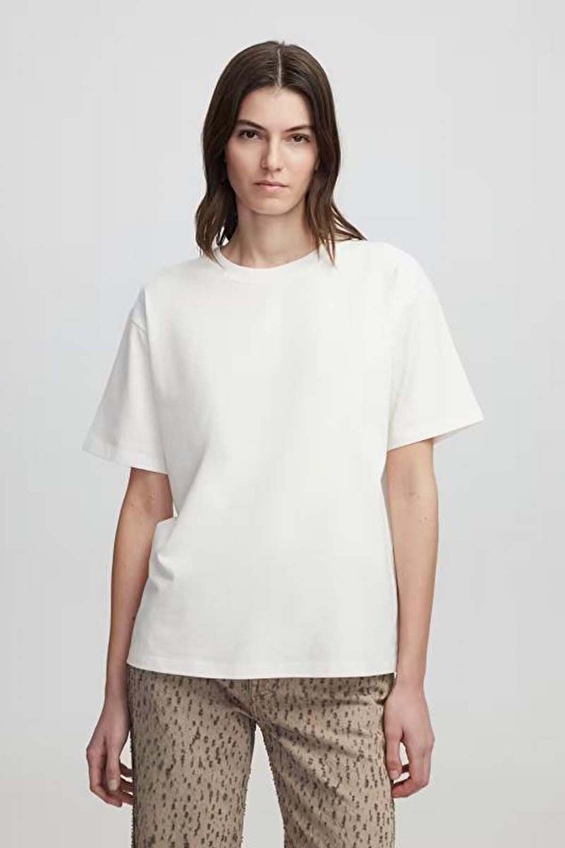 İpekyol Kadın Tişört IS1250070110 Beyaz İpekyol Kadın Tişört IS1250070110 Beyaz