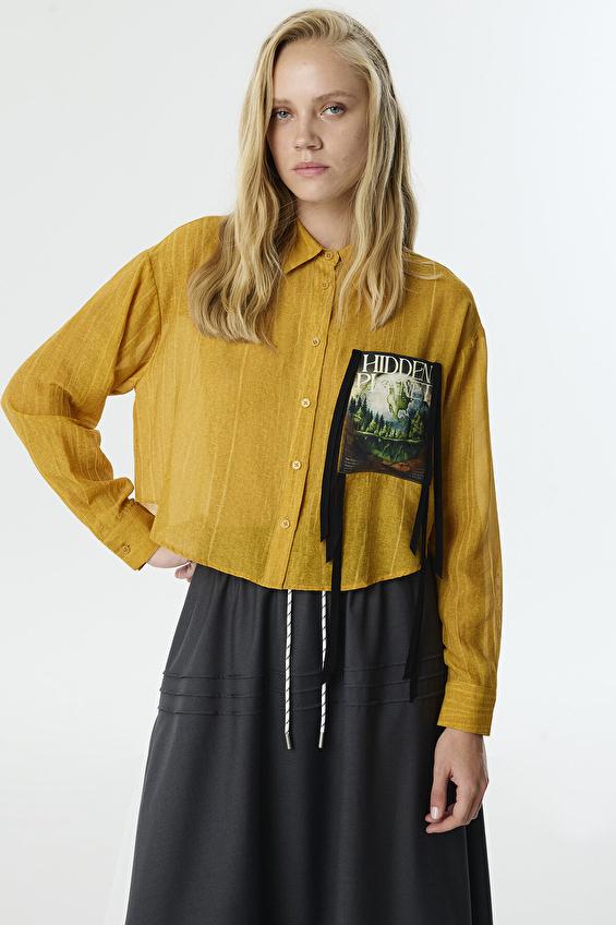 Twist Kadın Gömlek TW6250025048 Hardal Twist Kadın Gömlek TW6250025048 Hardal