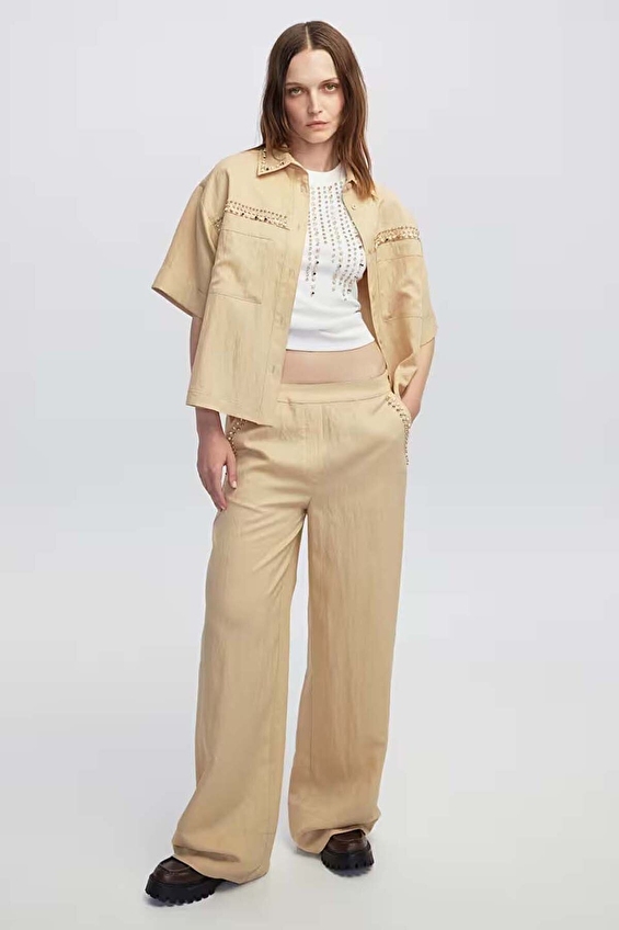 İpekyol Kadın Pantolon IW6250003076 Bej İpekyol Kadın Pantolon IW6250003076 Bej