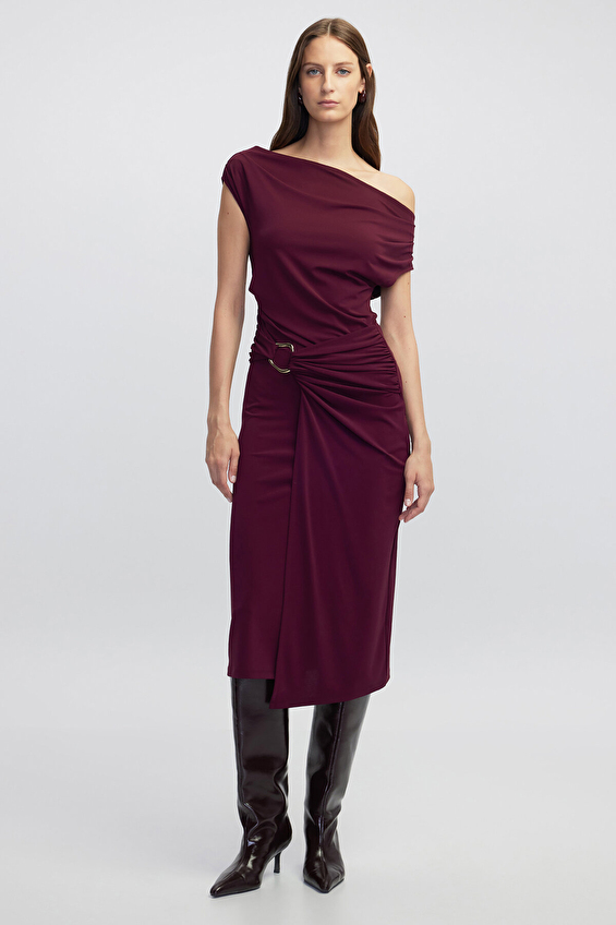 İpekyol Kadın Elbise IW6250002146 Bordo İpekyol Kadın Elbise IW6250002146 Bordo