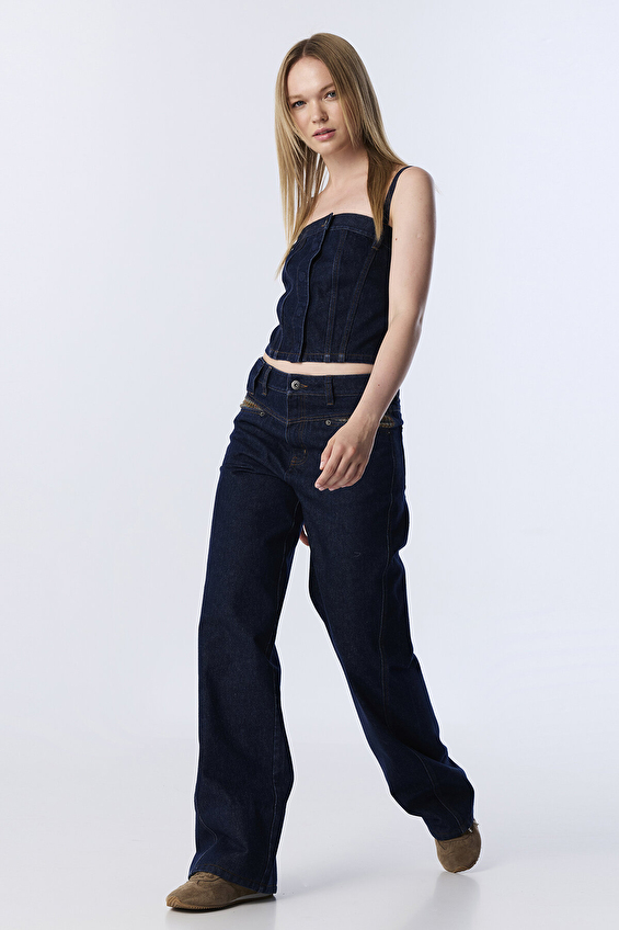 Twist Kadın Pantolon D TW6250018024 Indıgo Twist Kadın Pantolon D TW6250018024 Indıgo