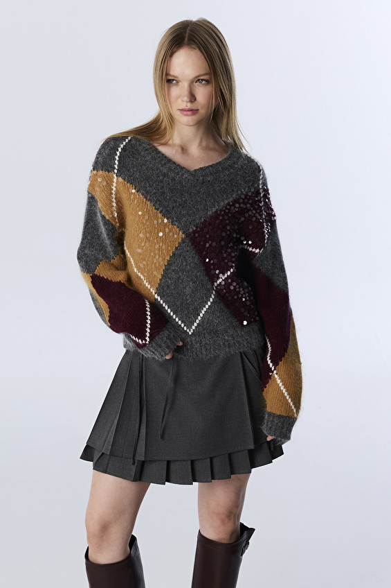 Twist Kadın Triko TW6250050436 Antrasit Twist Kadın Triko TW6250050436 Antrasit