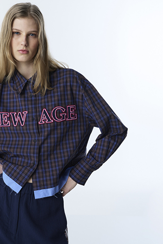 Twist Kadın Gömlek TS1260025128 Lacivert Twist Kadın Gömlek TS1260025128 Lacivert