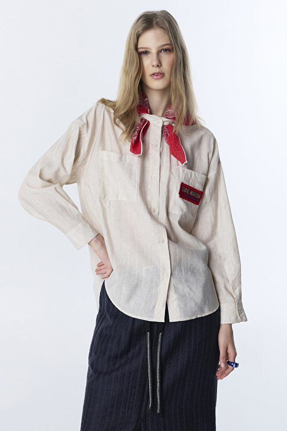 Twist Kadın Gömlek TS1260025136 Bej Twist Kadın Gömlek TS1260025136 Bej