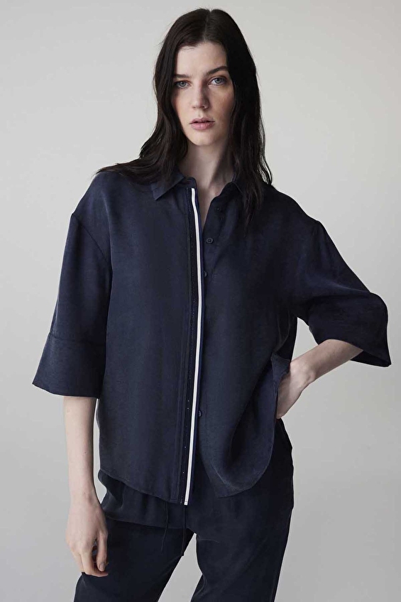 İpekyol Kadın Gömlek IS1260025153 Lacivert İpekyol Kadın Gömlek IS1260025153 Lacivert