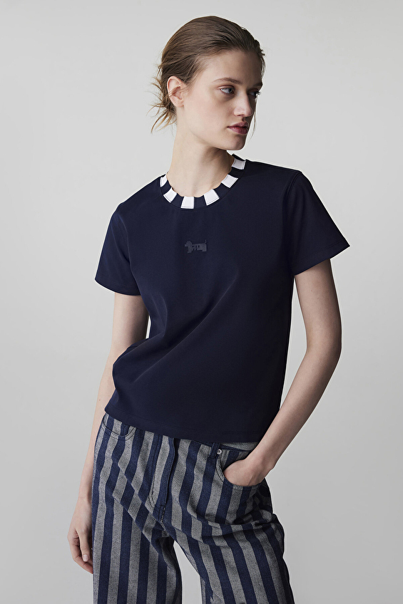 İpekyol Kadın Tişört IS1260070046 Lacivert İpekyol Kadın Tişört IS1260070046 Lacivert