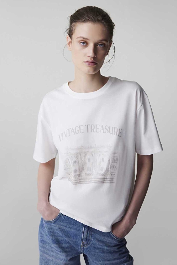 İpekyol Kadın Tişört IS1260070108 Ekru İpekyol Kadın Tişört IS1260070108 Ekru