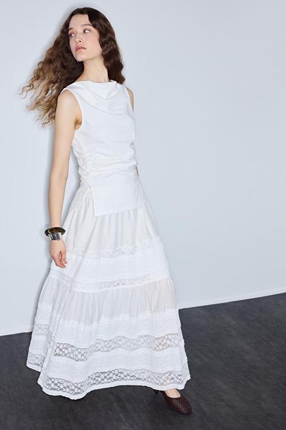 İpekyol Kadın Etek IS1260004117 Beyaz İpekyol Kadın Etek IS1260004117 Beyaz