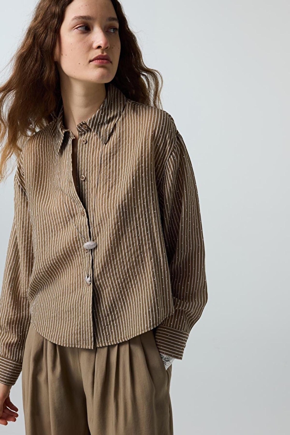 İpekyol Kadın Bluz IS1260025196 Açık haki İpekyol Kadın Bluz IS1260025196 Açık haki