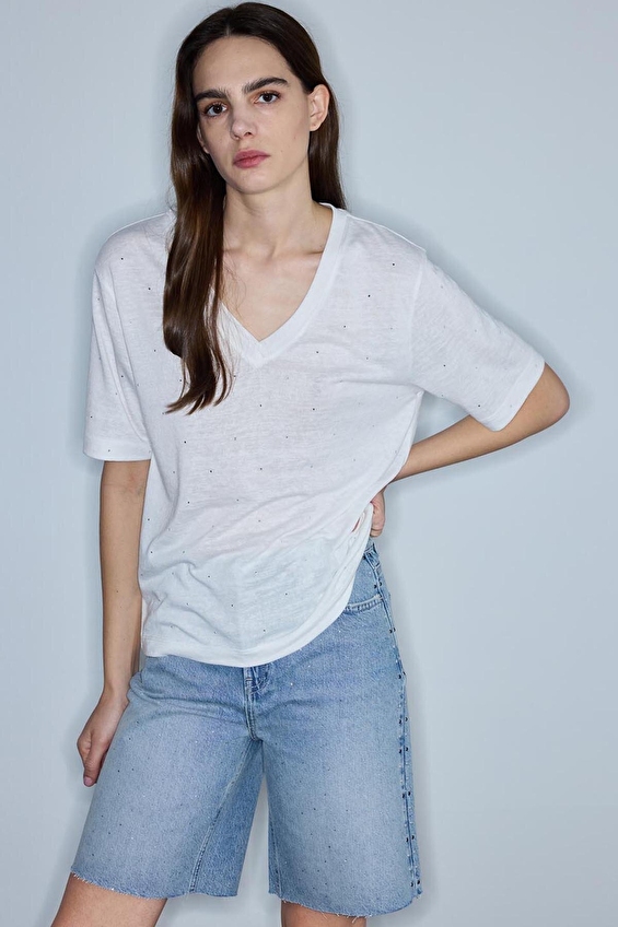 İpekyol Kadın Tişört IS1260070177 Beyaz İpekyol Kadın Tişört IS1260070177 Beyaz