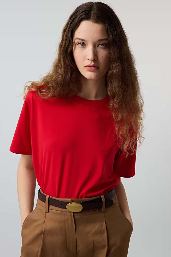 İpekyol Kadın Tişört IS1260070240 Kırmızı İpekyol Kadın Tişört IS1260070240 Kırmızı