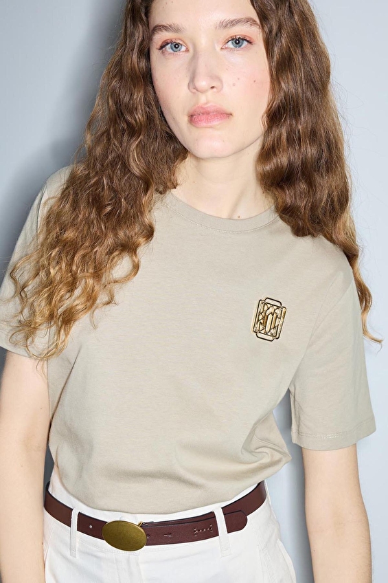 İpekyol Kadın Tişört IS1260070244 Açık haki İpekyol Kadın Tişört IS1260070244 Açık haki