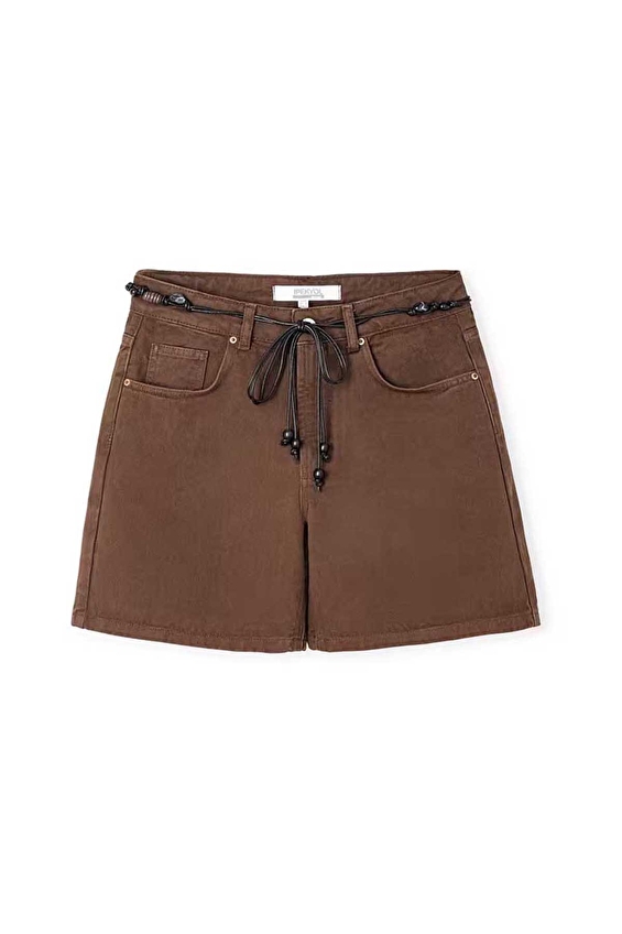 İpekyol Kadın Şort IS1260013072 Kahverengi İpekyol Kadın Şort IS1260013072 Kahverengi