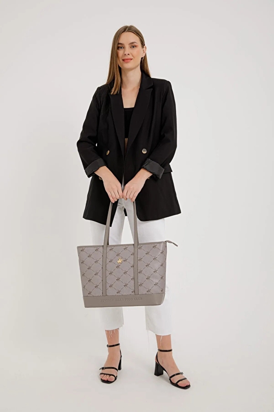 Beverly Hills Polo Club Fermuarlı Kadın Kol Çantası 05BHPC111 Vizon