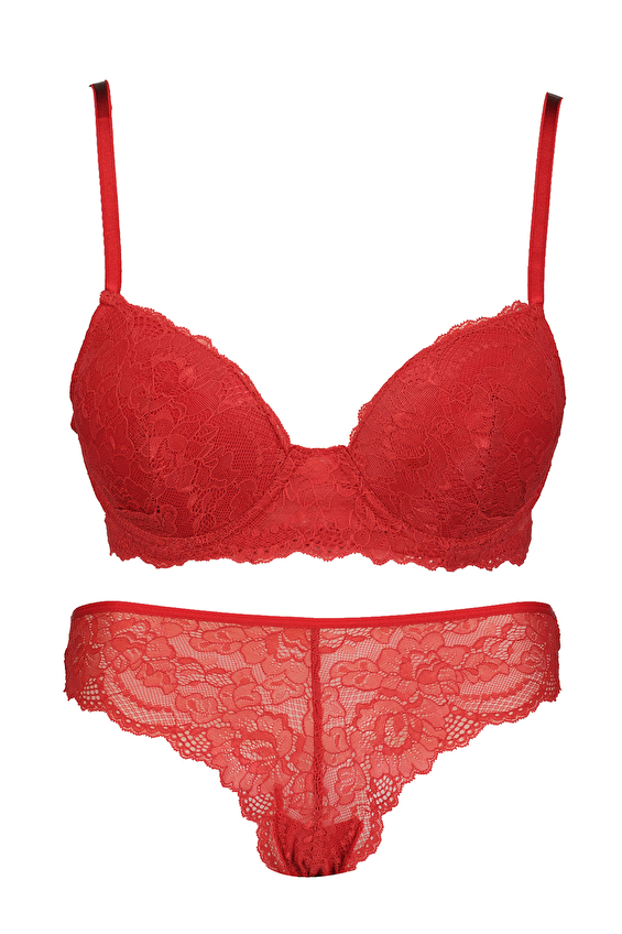 Eros Kadın Desteksiz Sütyen Takımı ESK01361 KRMZ Kırmızı Eros Kadın Desteksiz Sütyen Takımı ESK01361 KRMZ Kırmızı