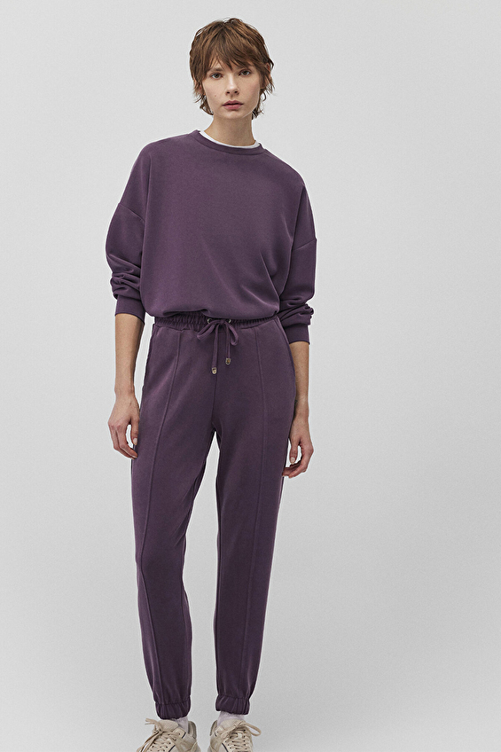 Mavi Bisiklet Yaka Uzun Kollu Oversize Kadın Sweatshirt M168837 70635 Mor Mavi Bisiklet Yaka Uzun Kollu Oversize Kadın Sweatshirt M168837 70635 Mor