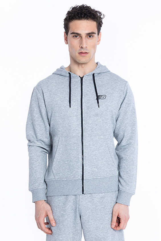 New Balance Erkek Sweatshirt MNH1318 AG Gri New Balance Erkek Sweatshirt MNH1318 AG Gri