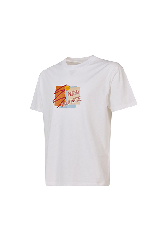 New Balance Erkek Tişört MNT1511 WT Beyaz New Balance Erkek Tişört MNT1511 WT Beyaz