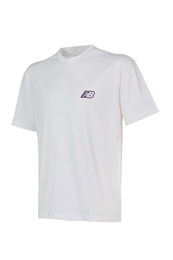 New Balance Erkek Tişört MNT1647 WT Beyaz New Balance Erkek Tişört MNT1647 WT Beyaz