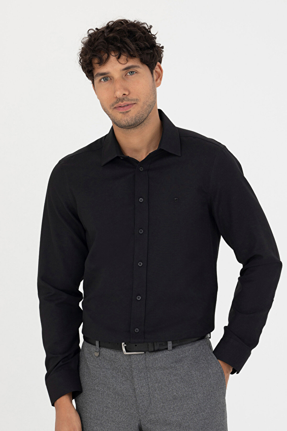 Pierre Cardin Slim Fit Erkek Gömlek 1760571 Siyah Pierre Cardin Slim Fit Erkek Gömlek 1760571 Siyah
