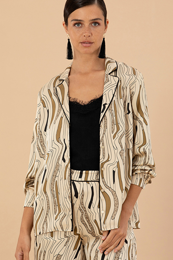 Pierre Cardin Kadın Gömlek 1721860 VR071 Bej Pierre Cardin Kadın Gömlek 1721860 VR071 Bej