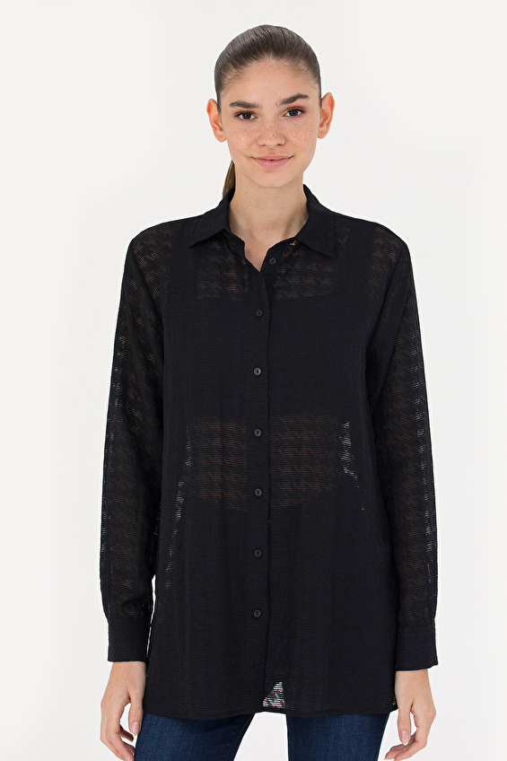 Pierre Cardin Kadın Gömlek 1692110 VR046 Siyah Pierre Cardin Kadın Gömlek 1692110 VR046 Siyah