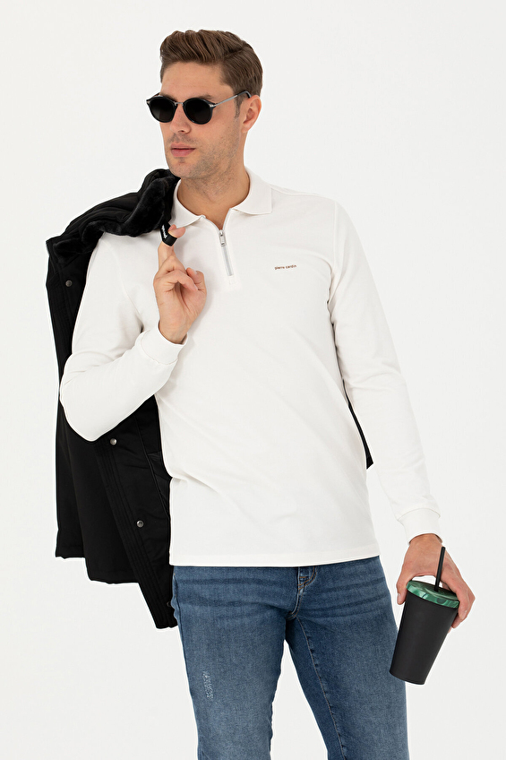 Pierre Cardin Regular Fit Fermuarlı Polar Yaka Erkek Sweatshirt 1702761 Ekru Pierre Cardin Regular Fit Fermuarlı Polar Yaka Erkek Sweatshirt 1702761 Ekru