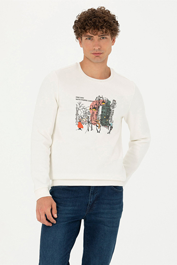 Pierre Cardin Regular Fit Erkek Sweatshirt 1731749 Bej Pierre Cardin Regular Fit Erkek Sweatshirt 1731749 Bej